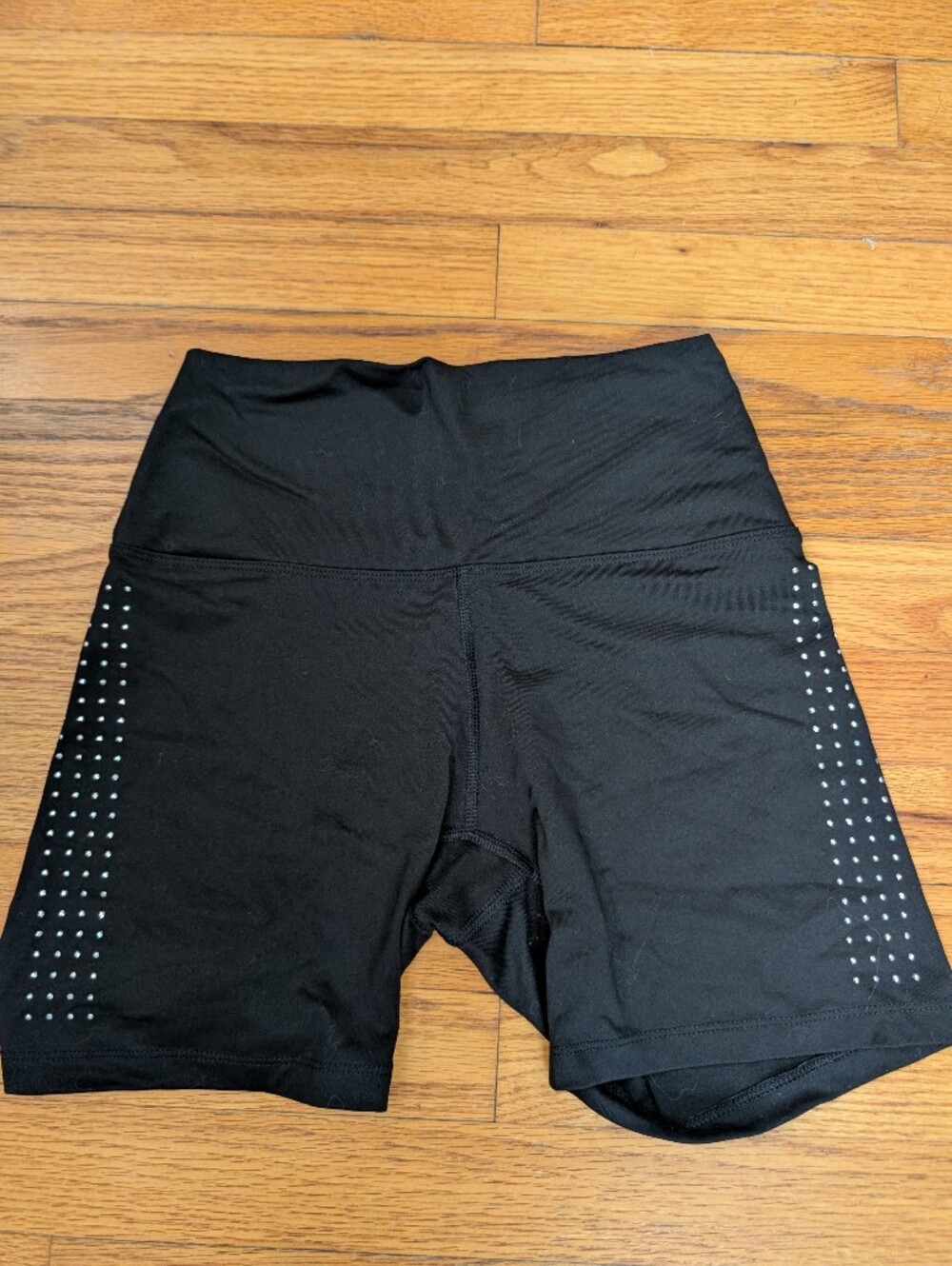 PINK Victoria's Secret Black High-Waist Bike Shorts with Side Studs